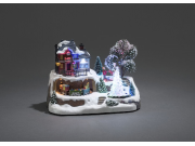 Konstsmide Mechanical Christmas Train Station. Battery Operated or Mains (23.5 x 17cm)